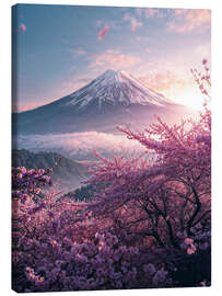 Leinwandbild Berg Fuji im Frühling - Nikita Abakumov