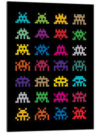 Tableau en verre acrylique Pixel Invaders - Nikita Abakumov