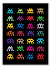 Wandbild Pixel Invaders - Nikita Abakumov