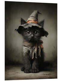 Hartschaumbild Niedliche Schwarze Katze