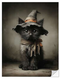 Wandsticker Niedliche Schwarze Katze