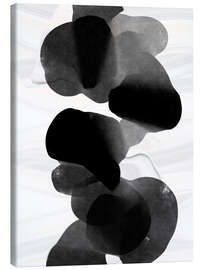 Leinwandbild Abstrakte schwarze Wassertinte