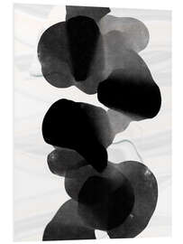 Hartschaumbild Abstrakte schwarze Wassertinte