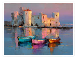 Poster Die Ruinen einer alten Burg - DejaReve