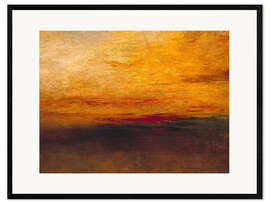 Gerahmter Kunstdruck Sonnenuntergang