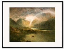 Gerahmter Kunstdruck Buttermere See mit Teilansicht von Cromackwater, Cumberland, 1798 - Joseph Mallord William Turner
