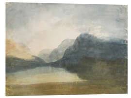 Acrylglasbild Blick über den Llanberis-See in Richtung Snowdon, um 1800 - Joseph Mallord William Turner