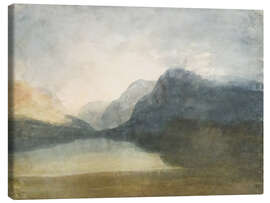 Leinwandbild Blick über den Llanberis-See in Richtung Snowdon, um 1800 - Joseph Mallord William Turner