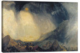 Leinwandbild Schneesturm, Hannibal und sein Heer überqueren die Alpen, 1812 - Joseph Mallord William Turner