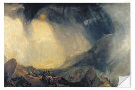 Wandsticker Schneesturm, Hannibal und sein Heer überqueren die Alpen, 1812 - Joseph Mallord William Turner