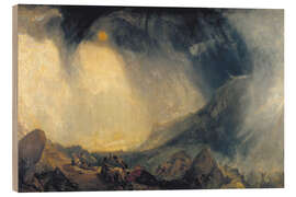 Holzbild Schneesturm, Hannibal und sein Heer überqueren die Alpen, 1812 - Joseph Mallord William Turner