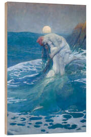 Holzbild Die Meerjungfrau, 1910 - Howard Pyle