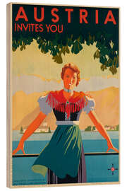 Holzbild Austria Invites You - Vintage Travel Collection