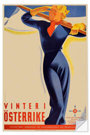 Wandsticker Winter in Österreich (Schwedisch)