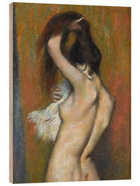 Holzbild Nach dem Baden, 1895