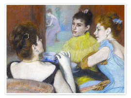 Wandbild Frauen trinken Tee, 1892 - Federigo Zandomeneghi