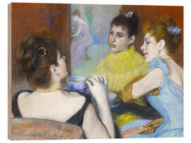 Holzbild Frauen trinken Tee, 1892 - Federigo Zandomeneghi