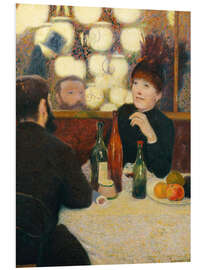 Hartschaumbild Cafè Nouvelle Athènes, Paris 1885 - Federigo Zandomeneghi