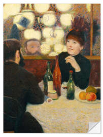 Sticker mural Cafè Nouvelle Athènes, Paris 1885 - Federigo Zandomeneghi