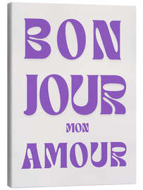 Leinwandbild Bonjour mon amour - Typobox
