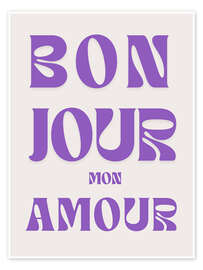 Wandbild Bonjour mon amour - Typobox