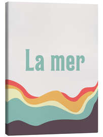 Leinwandbild La mer - Typobox