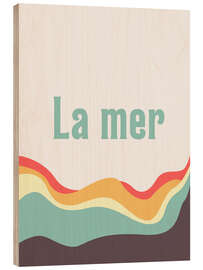 Holzbild La mer - Typobox