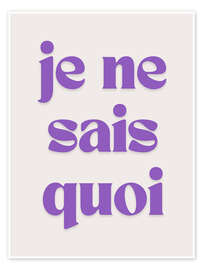 Wandbild Je ne sais quoi - Typobox