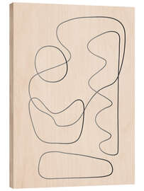 Holzbild Abstrakte Linie I