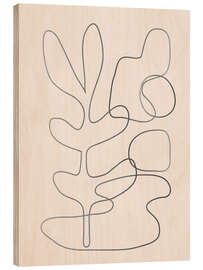 Holzbild Abstrakte Linie II