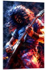 Acrylglasbild Die Energie eines Rockgitarristen - Gen Z