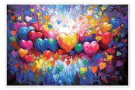 Wandbild Tausend Herzen für dich - Leon Devenice