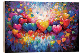 Holzbild Tausend Herzen für dich - Leon Devenice