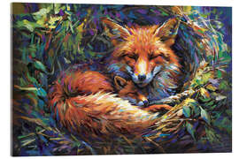 Acrylglasbild Füchse in Wärme eingebettet - Leon Devenice