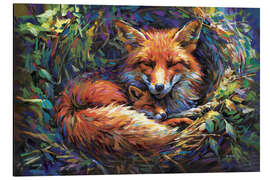 Alubild Füchse in Wärme eingebettet - Leon Devenice