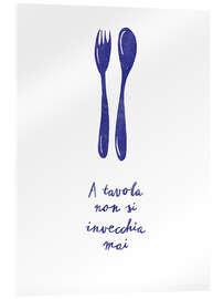 Acrylglasbild A tavola non si invecchia mai