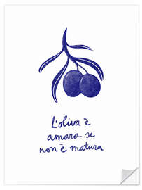 Wandsticker L'oliva è amara se non è matura