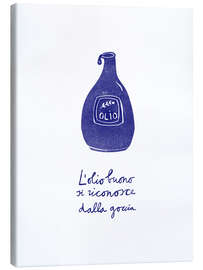 Leinwandbild L'olio buono si riconosce dalla goccia
