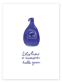 Wandbild L'olio buono si riconosce dalla goccia - Patruschka