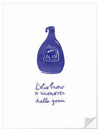 Wandsticker L'olio buono si riconosce dalla goccia
