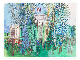 Wandbild Le Pesage à Deauville, 1930 - Raoul Dufy