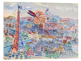 Hartschaumbild Livre d’or de Marianne, Paris und Tour Eiffel, 1927