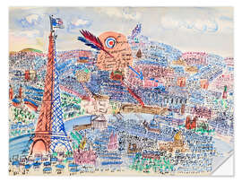 Wandsticker Livre d’or de Marianne, Paris und Tour Eiffel, 1927