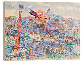 Holzbild Livre d’or de Marianne, Paris und Tour Eiffel, 1927