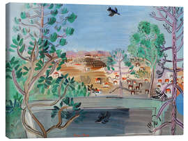 Canvas print The reservoir at Golfe-Juan, L'Oiseau, 1927 - Raoul Dufy