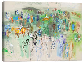 Leinwandbild Elegante Damen und Herren auf dem Rasen - Raoul Dufy