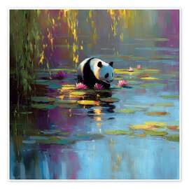 Poster Friedlicher Panda