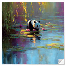 Wandsticker Friedlicher Panda