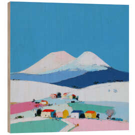 Holzbild Unter den gefrorenen Gipfeln - DejaReve