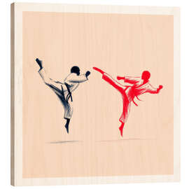 Holzbild Kämpfen - DejaReve